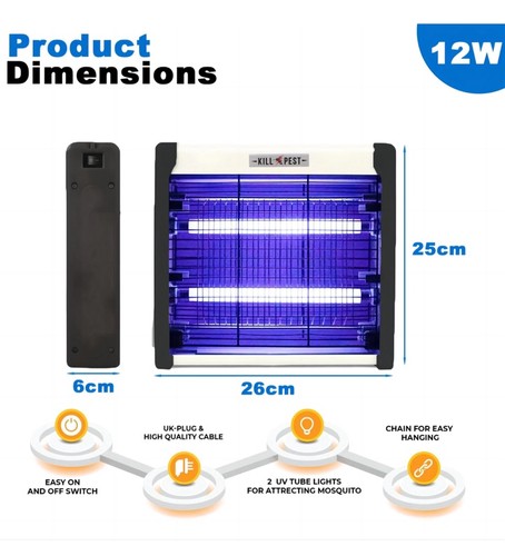 12w electric insect fly killer - fly,