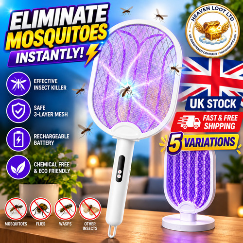 Rechargeable bug zapper racket - bug,