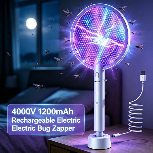 Handheld bug zapper - zapper, swatter