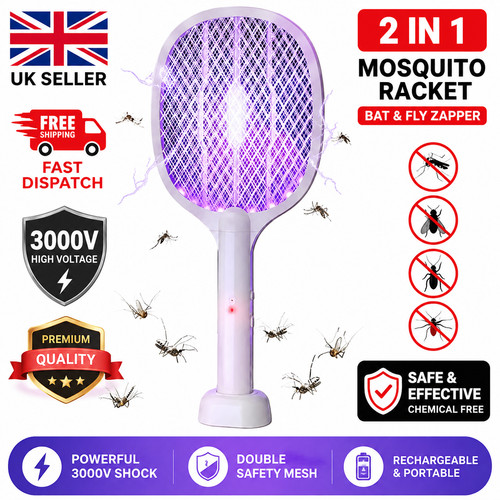 Rechargeable bug zapper racket - zapper,