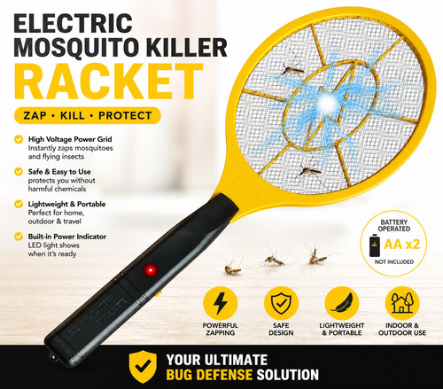 Electric fly bug zapper racket - fly,